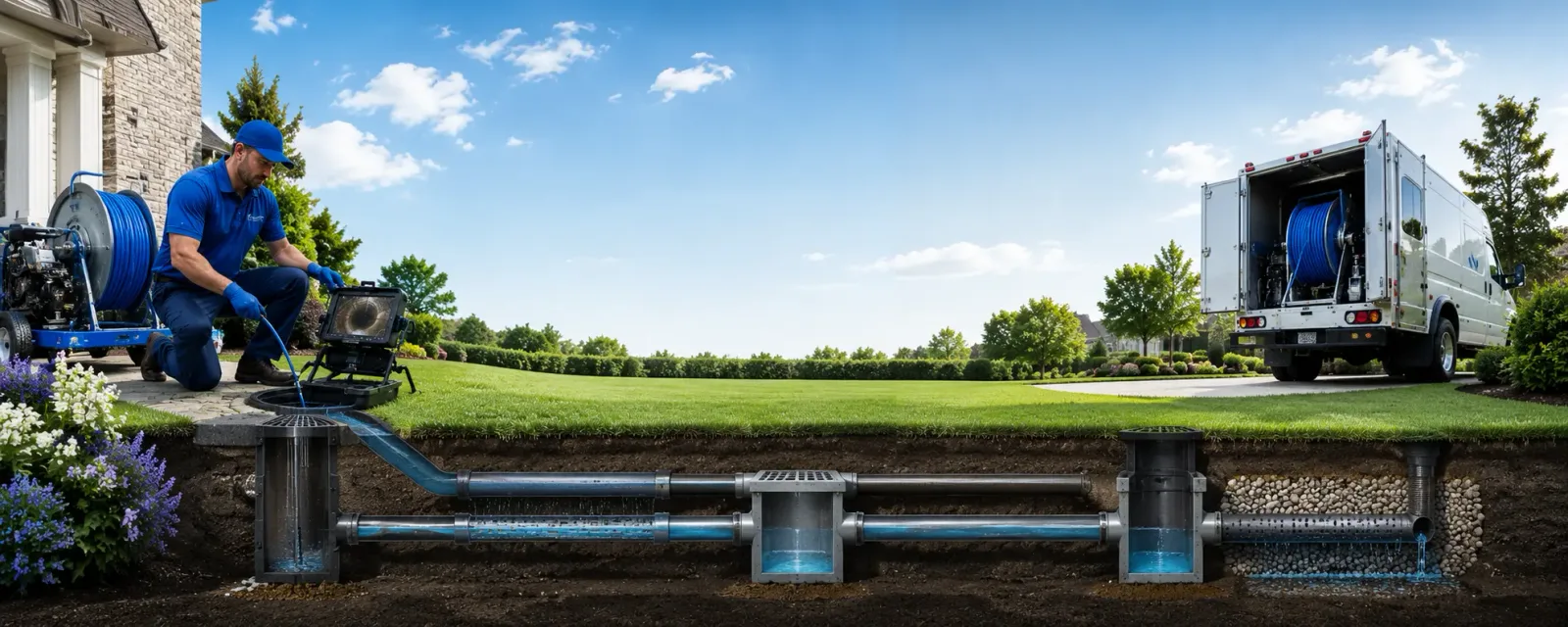 Outdoor drain cleaning information for Woodbine, KS